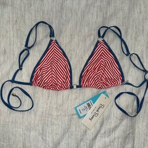 Beach Bunny Striped Harbor Triangle Top